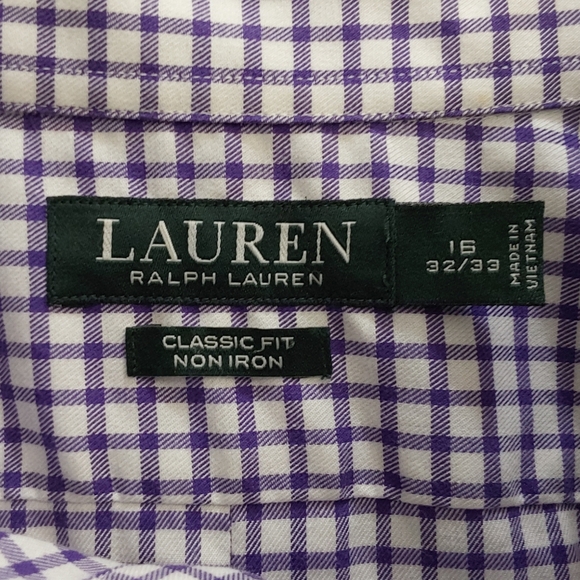 LAUREN by Ralph Lauren Men's Shirt / 16" neck - Picture 4 of 5